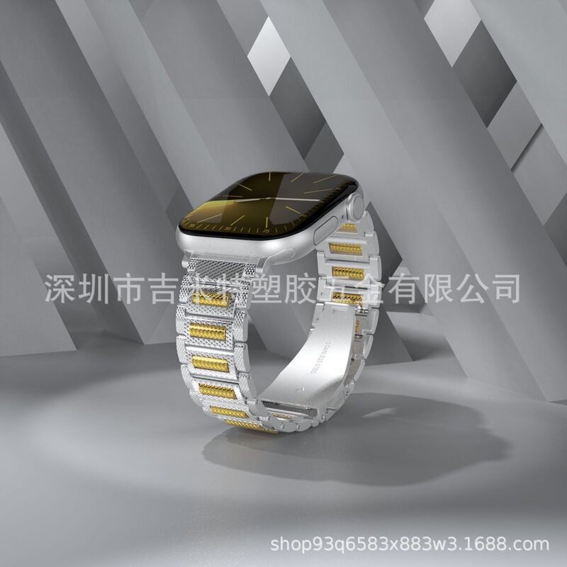 Cross-Border Quality Products Suitable for All Series of Apple Watches, Titanium Alloy Watch Bands Available, Business Style, Rolling Ball Stress Relief, Low Price Sales