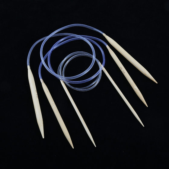 80CM Bamboo Ring Needle PVC Bag Ring Needle Ring Needle Knitting Tool Bamboo Carbonized Ring Needle Manufacturer in stock