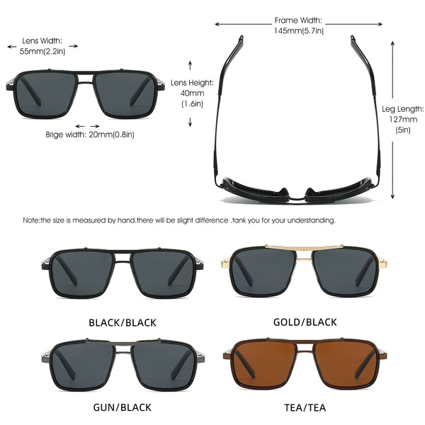 Square travel sunglasses