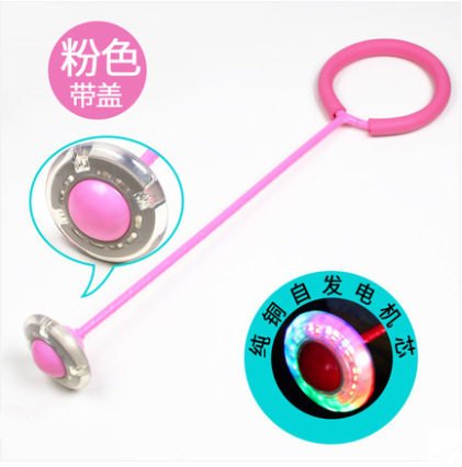 Anillo de pie luminoso Bola de salto slip-on swing anillo giratorio niños de una sola pierna swing bola flash Bola de salto pie hula hoop
