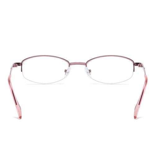 Women's Blue Light Blocking Reading Glasses Trendy Personality Metal Half-Rim Hook Nose Reading Glasses HD Business Style Reading Glasses