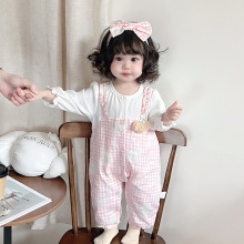 婴儿韩版连体衣2025春季新款可爱哈衣5011女宝宝春秋装双层爬服