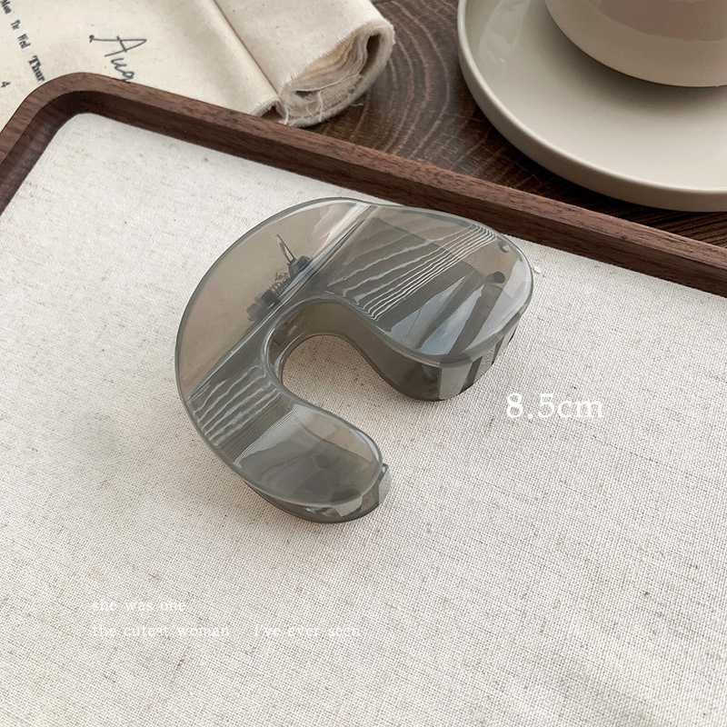 小众设计抓夹女果冻色发夹后脑勺盘发鲨鱼夹子头饰发卡个性高级感|undefined