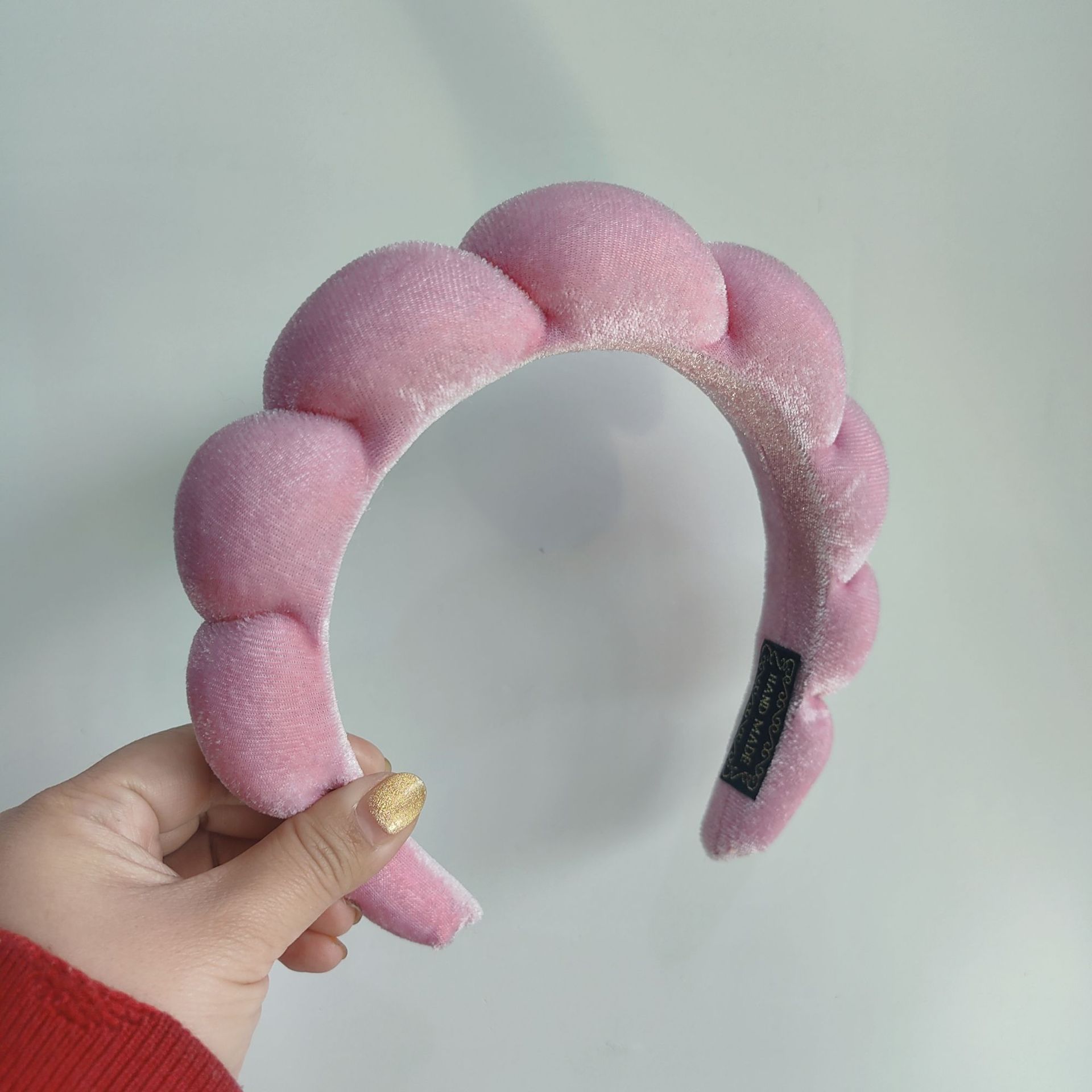 Diadema de Esponja tipo Nube de Tela para Lavado de Cara