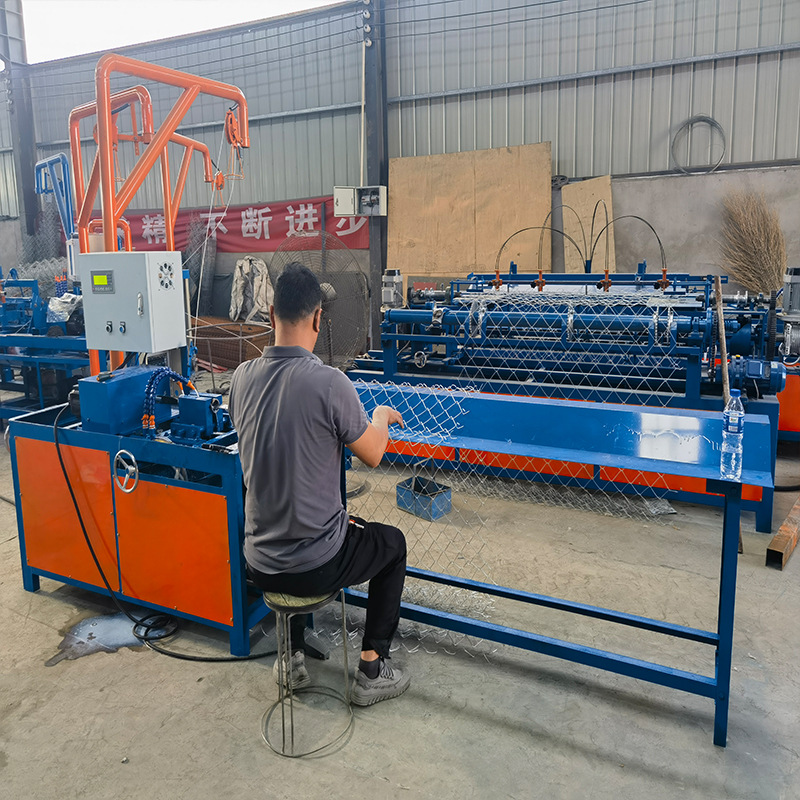 高性价比手扶穿勾花网机厂家CHAINLINK FENCE MACHINE半自动机器