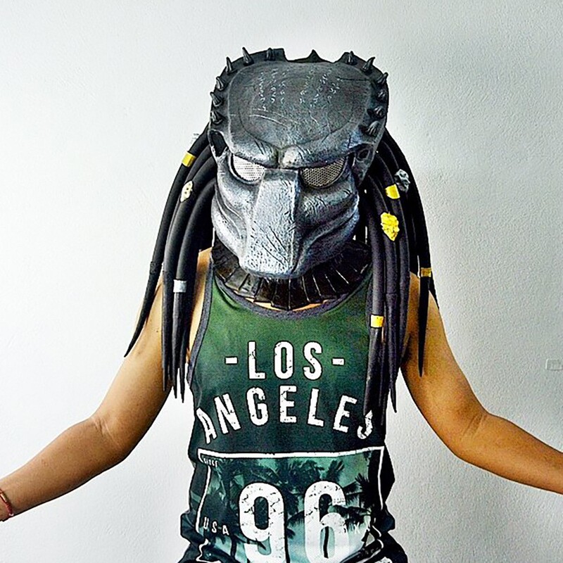 Movie and TV Same Predator 5 Prey Mask Alien Battle Headgear Adult Mask Halloween Decoration Props Movie and TV Same Predator 5 Prey Mask Alien Battle Headgear Adult Mask Halloween Decoration Props