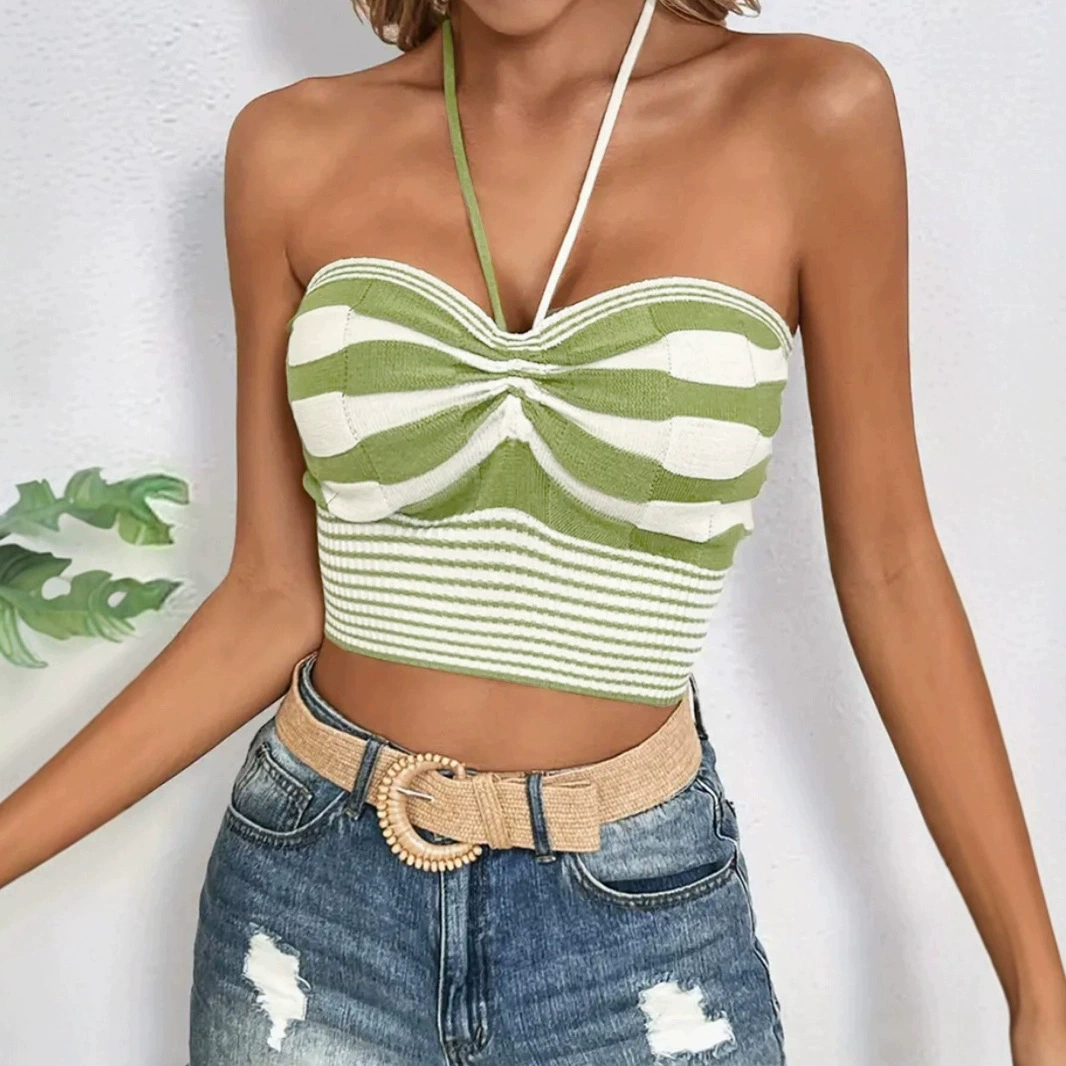 Внешняя торговля Трансграничная Европа, Европа, Амазонка Источник вязаный свитер женский шейный жилет пуловер короткий пляж весна лето