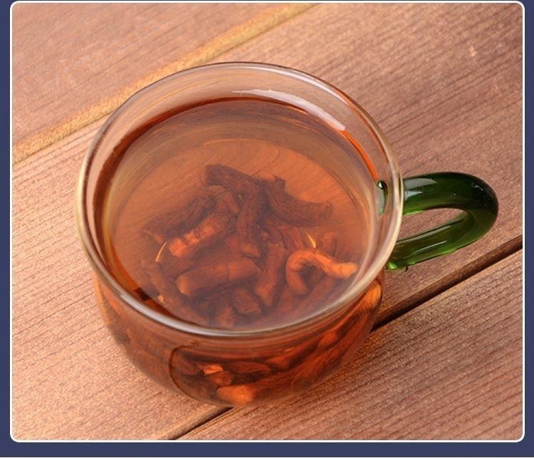 Roasted Dandelion Root Tea Pu Gong Ying Gen 250g Canister Dried Coarse Root Herbal Infusion in use