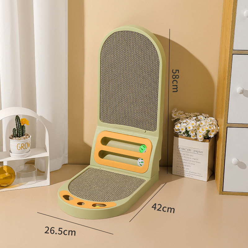 Rascador para gatos en forma de L, nido Vertical integrado para gatos, resistente a los arañazos, juguete para gatos grueso, resistente al desgaste y sin desprendimiento