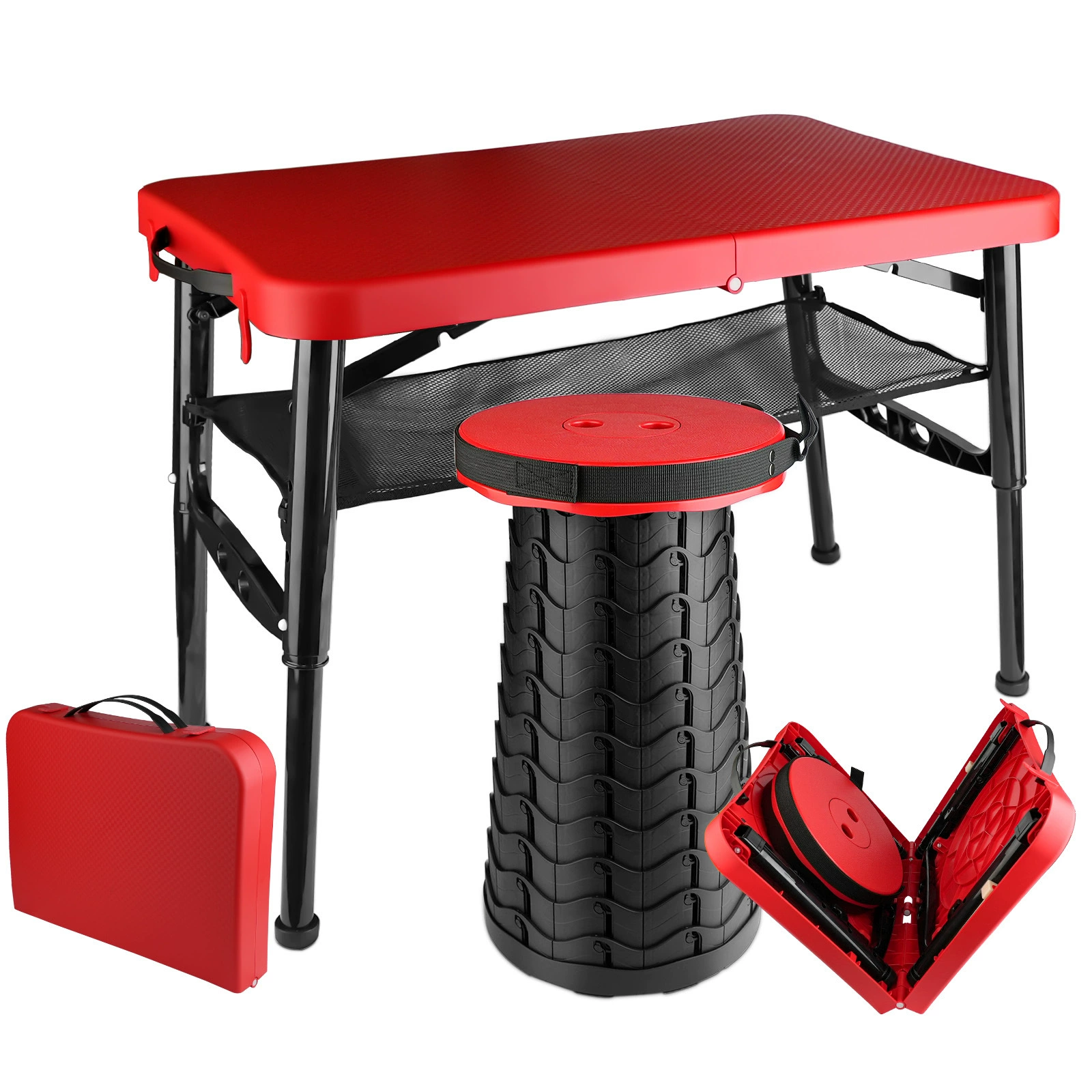 Мяоу складной стол со табуреткой Портативный простой регулируемый внешний пикник киоск домашние столы и стулья