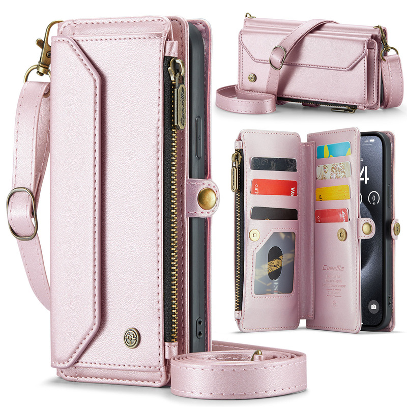 Suitable for Iphone17Promax Mobile Phone Case Apple 17Air Wallet Model Samsung A17 Diagonal Shoulder Strap A56A36