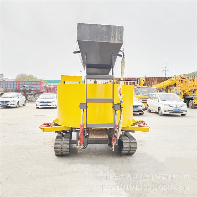 履带混凝土朝天锅 多功能履带混凝土朝天锅 履带平口搅拌运输车