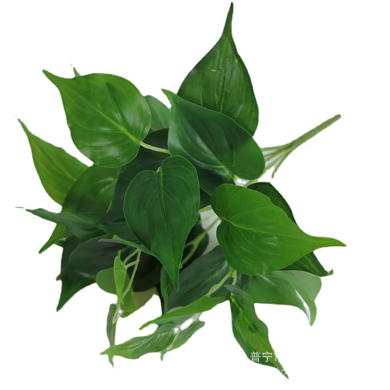 7 вилка клей зеленая Роза лист ложный цветок зеленое растение маленькая Цветочная композиция в горшке Украшение Моделирование лист растение стена зеленое растение настенные материалы