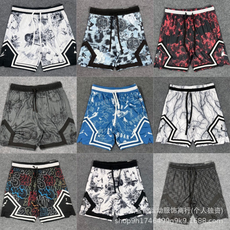 New 2026 Summer Loose Quick-Dry Men's Aj Basketball Shorts Printed Trendy Sports Casual Pants Wholesale Source