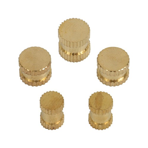 1/4-20 British and American single-pass copper inlay blind hole copper nut B-type copper injection embedded part knurled copper nut