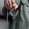 Necklace hip-hop style, retro pendant stainless steel, accessory