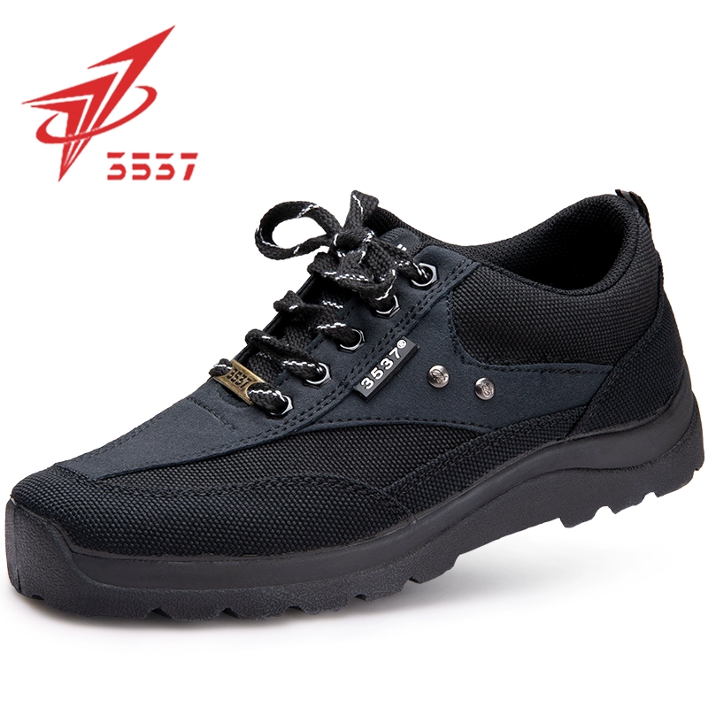 3537 подлинная обувь для освобождения мужской строительной площадки рабочая резиновая обувь на открытом воздухе походная обувь холст износостойкая нескользящая обувь для защиты труда