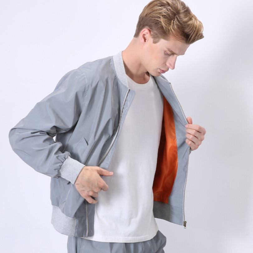Herrenbekleidung Neue Winterstepp-Fliegerjacke mit reflektierender Mode-Baseballjacke großer Mantel kurze Jacke_voghion.com