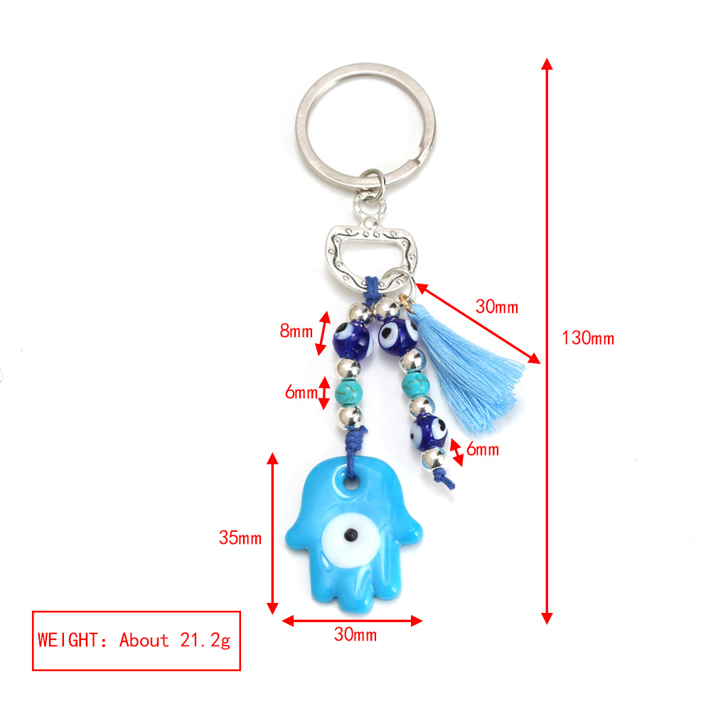 27g Weight Bag Pendant, Keychain Classification 1 Piece Quantity Casual, Daily Occasion Glass Material Devil's Eye Pattern Unisex Gender Retro Style Retro Devil's Eye Glass Unisex Bag Pendant Keychain 5