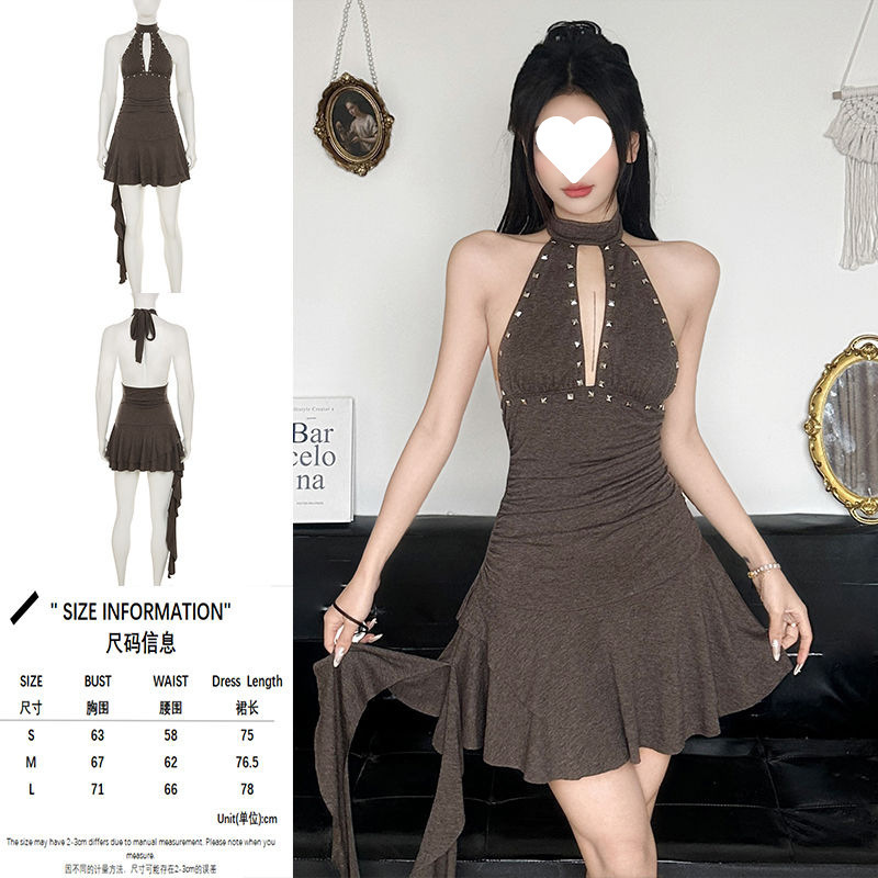 IAMSURE 【フレンチドレス】サスペンダーワンピース レディース サマーショートスカート # ロマンチックなドレス # ホットガールAラインスカート|undefined
