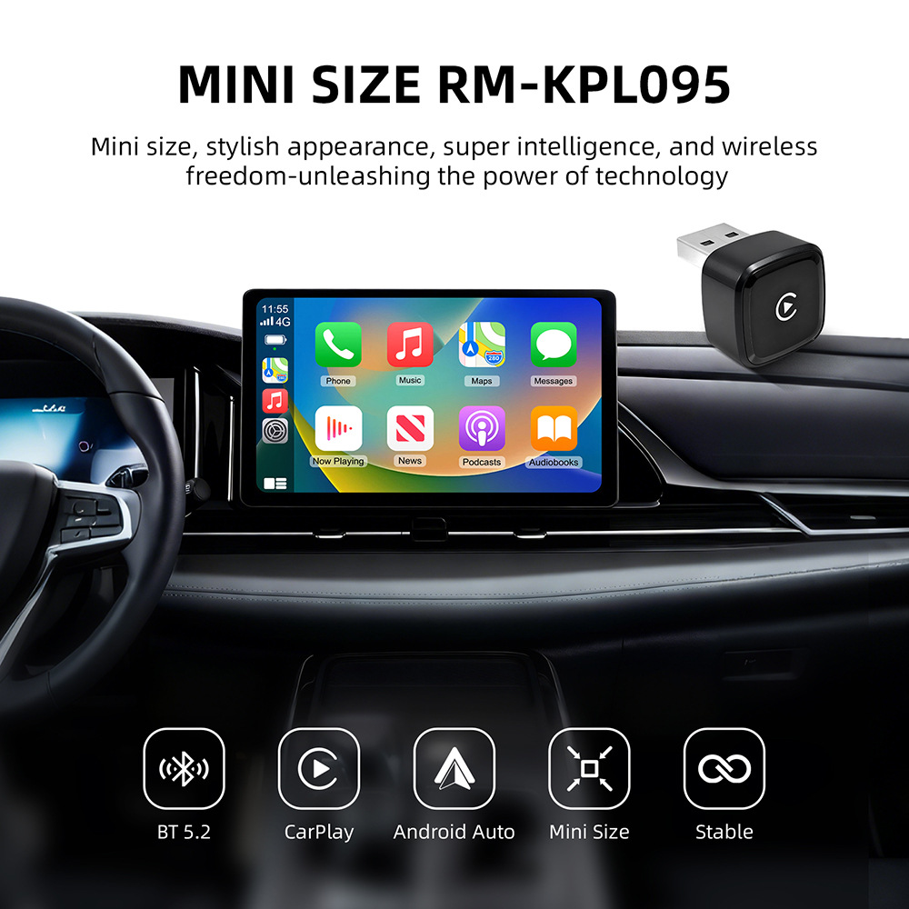 Amazon Carplay Apple Android 2-in-1 Wired to Wireless Portable Car Connectivity Carplay Box