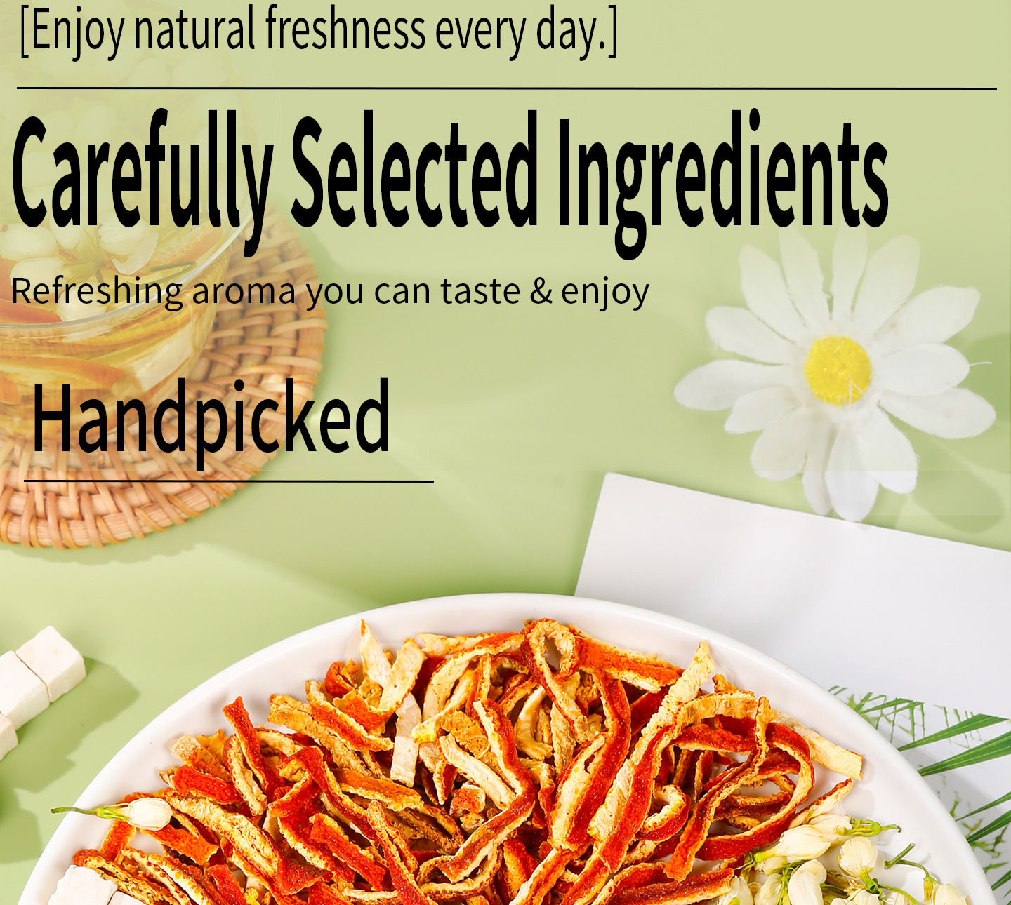 Jasmine Tea with Poria and Tangerine Peel Fu Ling Ju Pi Cha Pyramid Tea Bags 10 Pack 50g Sugar Free key features
