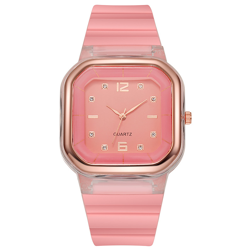 Student Spring/Summer Square Style Children's Silicone Fashion Women's Watch_voghion.com