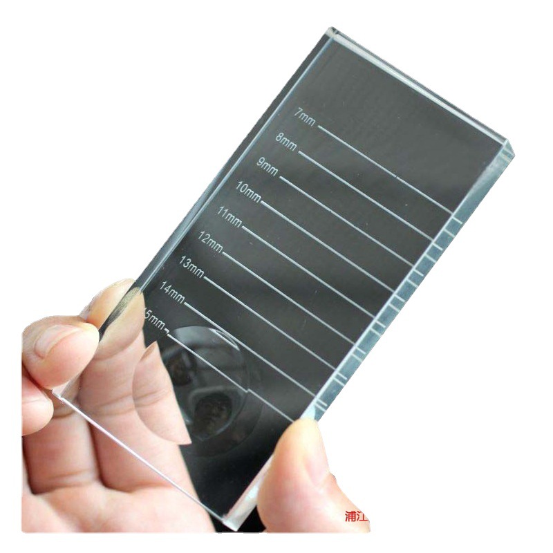 Rectangular glass glue for eyelashes, pad, eyelash extension, 2 in 1