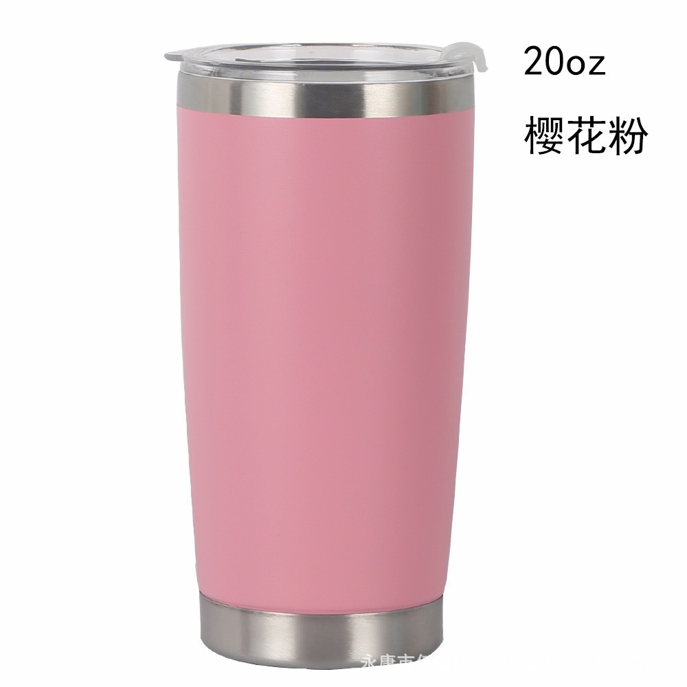 Ventas transfronterizas calientes 304 taza de aislamiento térmico de acero inoxidable de doble vacío de 20oz taza de aislamiento térmico portátil de automóviles de hielo