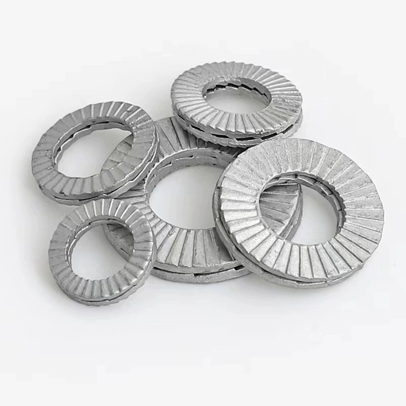 304 из нержавеющей стали антикоррозиальной прокладки DIN25201 двойной стопка самоблокирующихся шайб Двусторонняя зубчатая шайба хризантемы