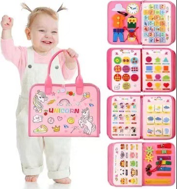 Tablero de aprendizaje de fieltro para niños, juguete para niños pequeños, libro de ejercicios, capacidad de aprendizaje, tablero de vestir, rompecabezas