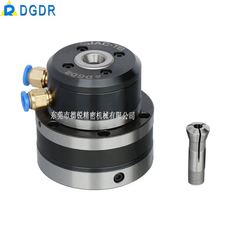 DGDR小型气压回转夹头JAC-T8机械手送料自动化夹具迷你铣床小卡盘