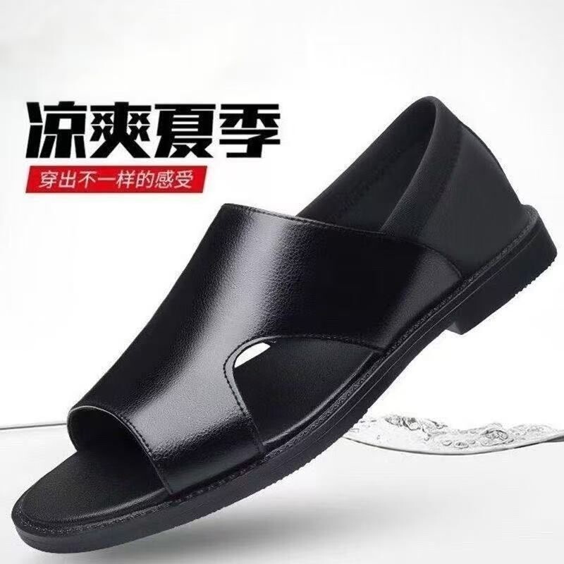 Men's Sandals with Semi-High Heels for Construction Sites, New Style Summer Wear-Resistant Thick Adult Sandals