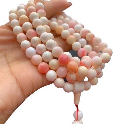 Deep Sea Rose Queen Natural Pink Bodhi Beads 108 Pcs Women's Fresh and Sweet Bracelet Wholesale