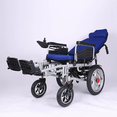 Electric Wheelchair Manufacturer Folding Lightweight Fully Automatic Intelligent Reclining Wheelchair for Disabled People and the Elderly Four-Wheel Scooter
