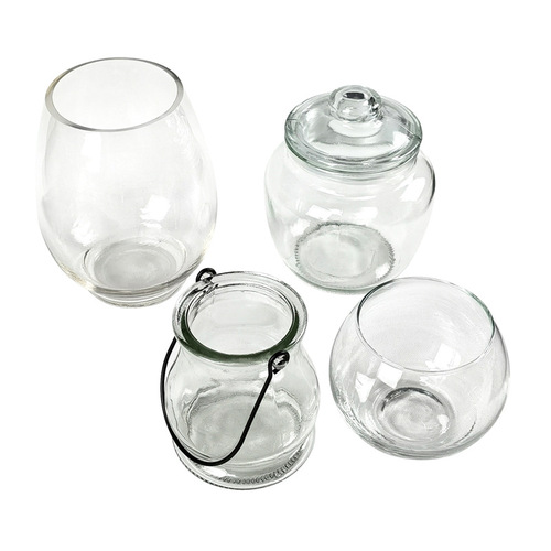 Handmade creative diy material children's mosaic glass candlestick base embryo kindergarten children and students gifts