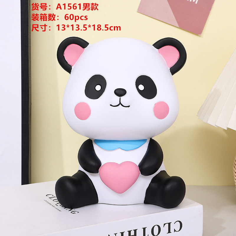 Venta caliente transfronteriza gran Panda alcancía creativa de dibujos animados alcancía gota resistente regalo del Día DE LOS Niños