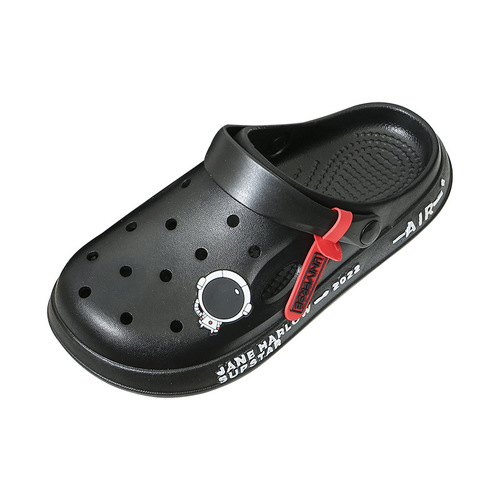Croc Shoes Men's  New Summer Extra Thick Slippers Baotou Sandals Non-Slip Casual Soft Soled Beach Shoes Men