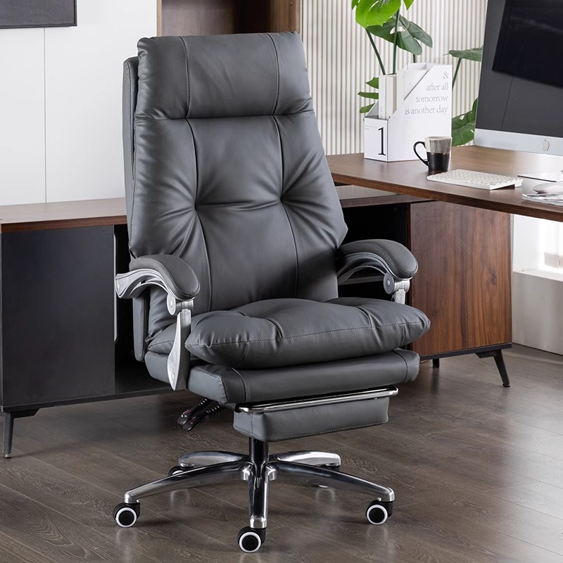 silla de jefe sedentario silla de oficina de lujo ligera ergonomía reclinada silla de computadora hogar cómodo sofá de almuerzo
