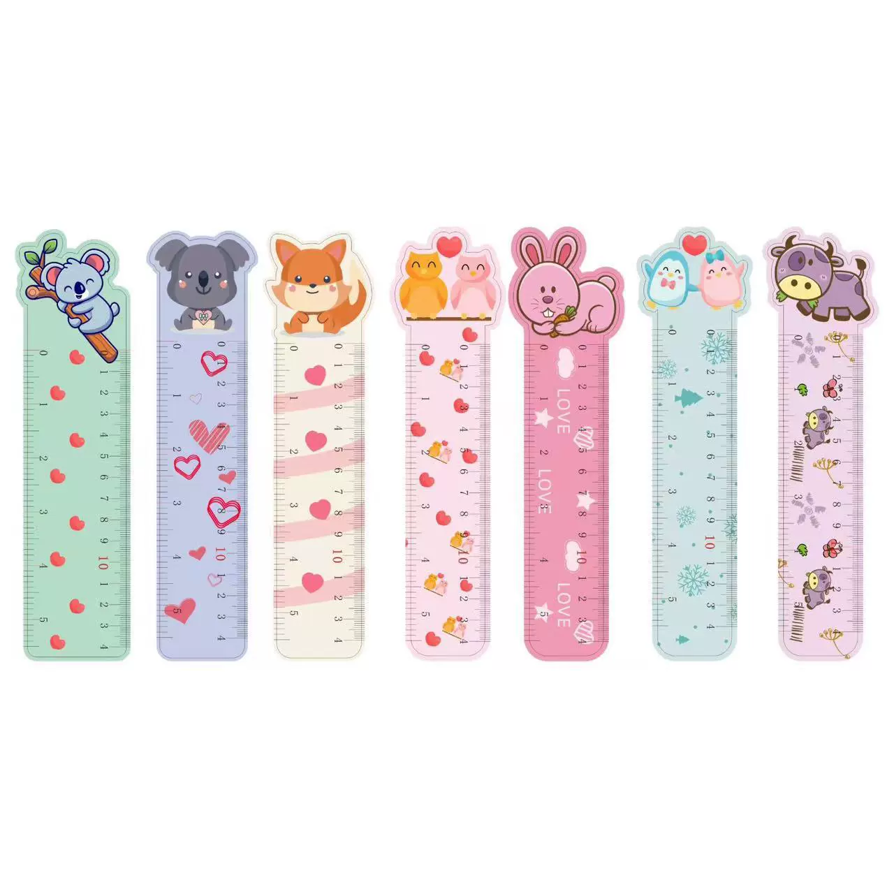 Новая линейка любви на День Святого Валентина, мультфильм, обучающая Закладка, рекламная линейка, индивидуальный День Святого Валентина, Рождественская линейка на Хэллоуин