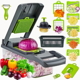 Multifunctional vegetable cutter with 7 replaceable blades grater vegetable and fruit cutting fruit cutter food shredder