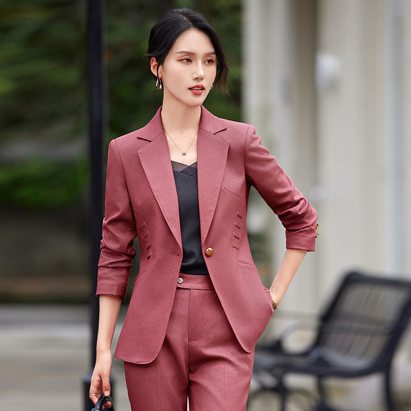 high quality tuxedo suit, women's business office jacket, two-piece pants set, women's plus size