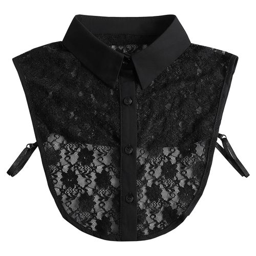Korean Lace Blouse Fake Collar Retro White Pointed Collar Half Body Lace Fake Collar