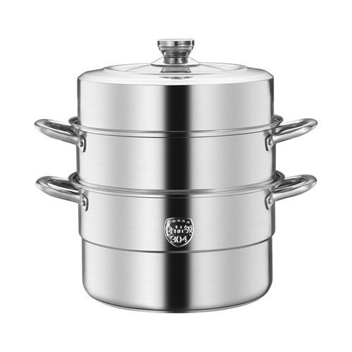 304 Food-Grade Thickened Stainless Steel Steamer, Double- or Triple-Layer Multi-Functional Household Pot with Composite Base—Factory Wholesale
