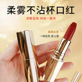 爆款雾面化妆品柔光丝绒不沾杯口红防水持久哑光跨境不掉色不粘