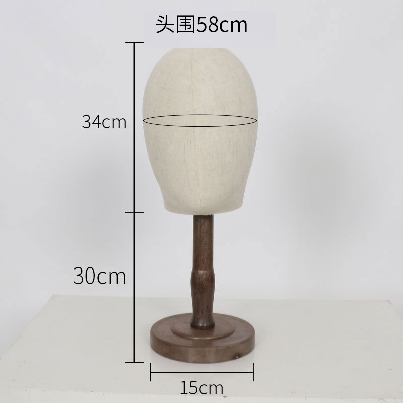 Maniquí de Cabeza para Sombreros y Pelucas de Plástico y Lino para Escaparate