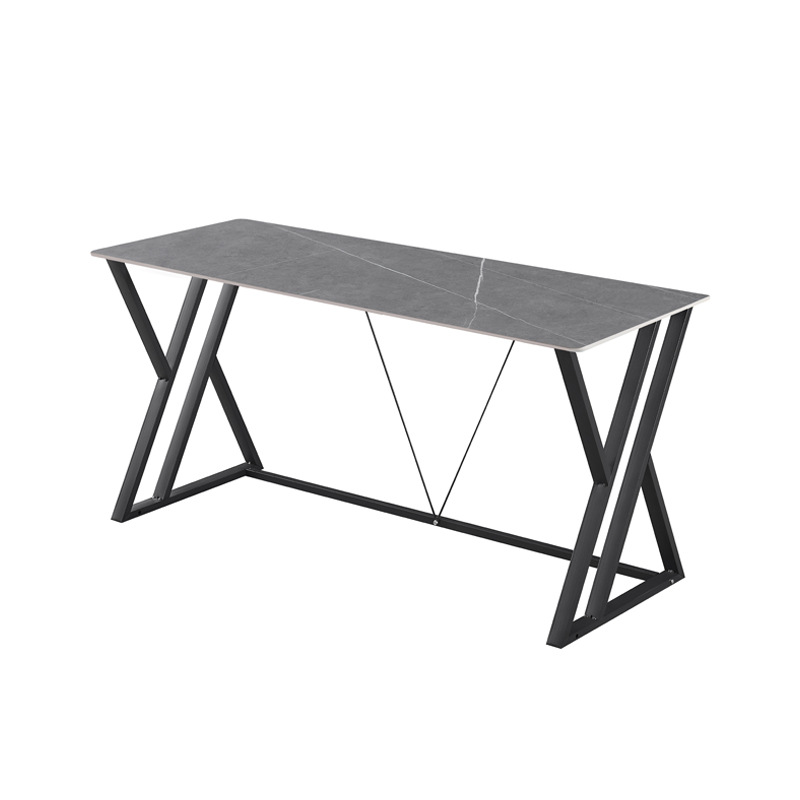 Mesa de comedor de tablero de roca minimalista moderna, mesa de comedor rectangular para el hogar, mesa para deportes electrónicos, mesa para juegos de computadora, mesa para computadora de escritorio para el hogar