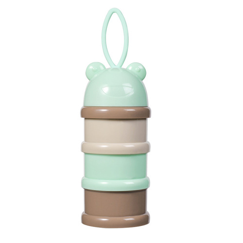 Colorful Baby Triple-Layer Powdered Milk Box, Independent Layer Powdered Milk Grid, Children Portable Rotating Powdered Milk Box, Color Box Packaging