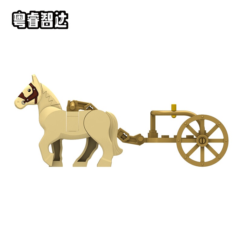 外贸专供N9100粤睿智达古埃及系列马车儿童小颗粒拼装积木玩具袋|undefined