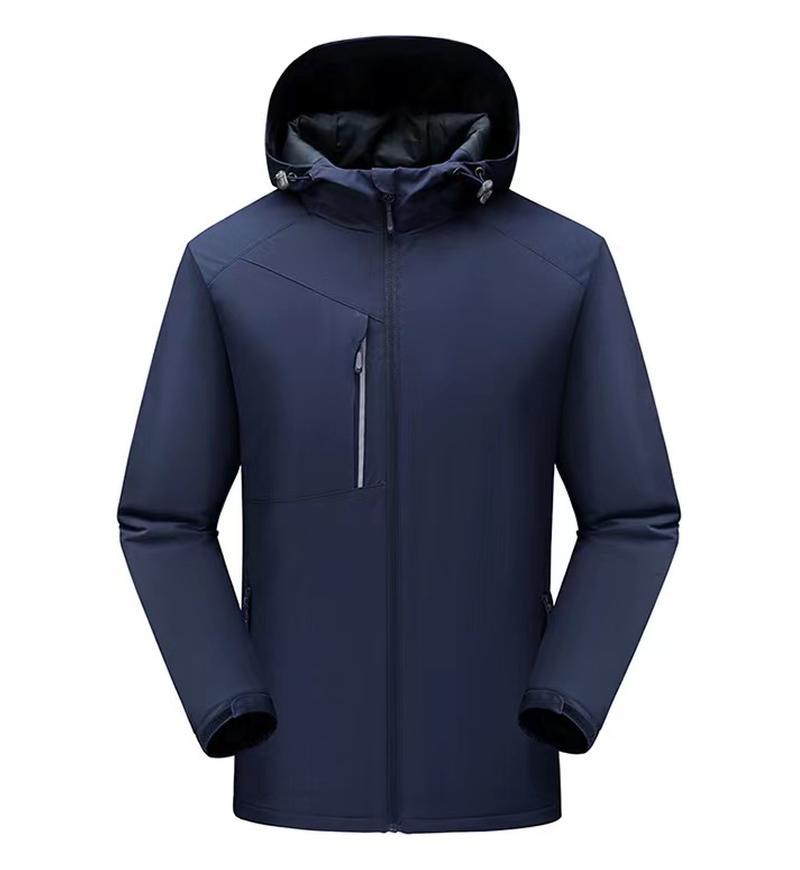 Invierno de algodón cálido de terciopelo ropa de asalto casual de moda para hombres al aire libre ropa de algodón impermeable a prueba de viento impresión